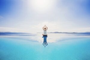 Yoga Posture Blue Ocean | Wellspring Counselling Inc.